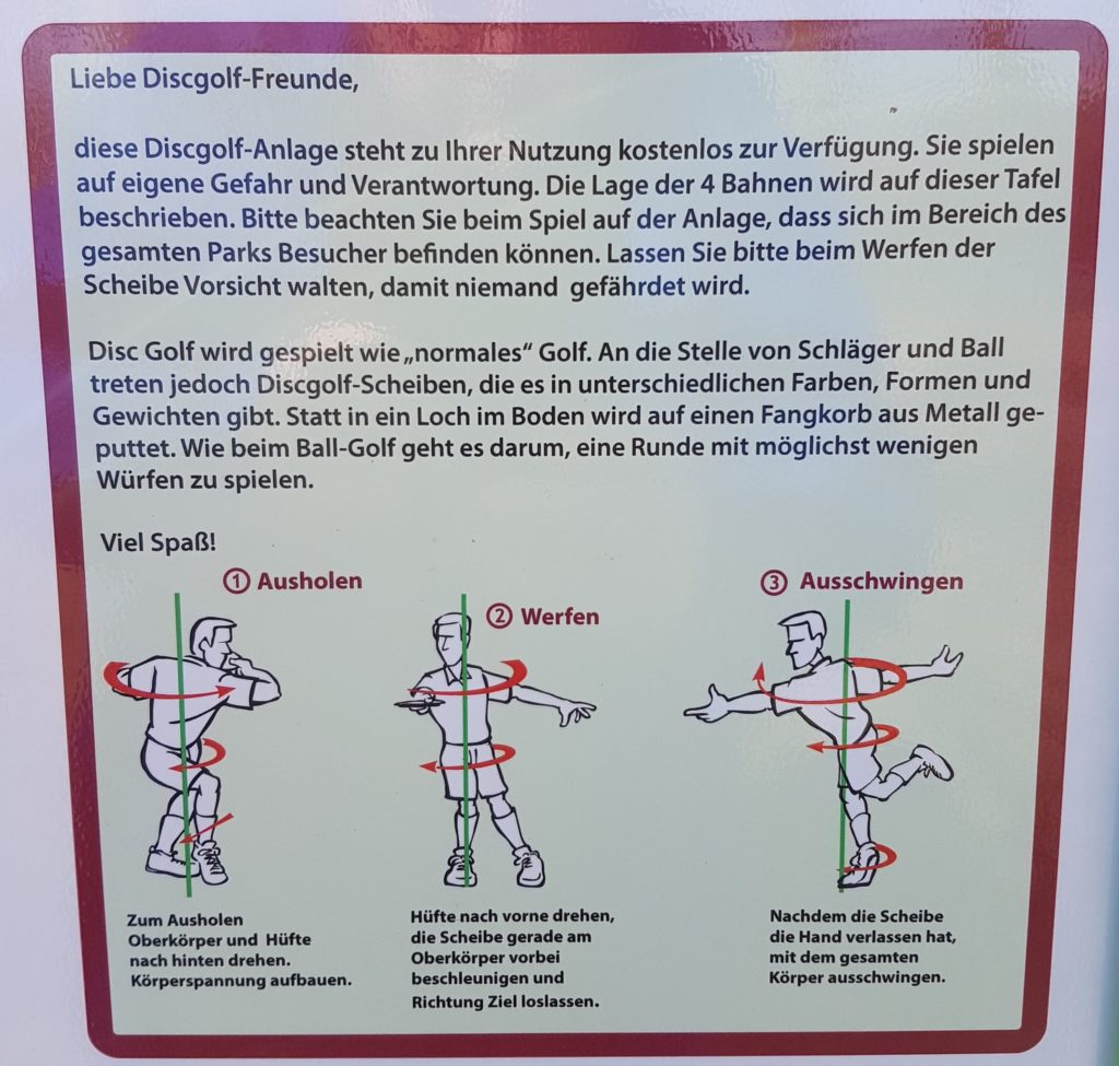 Disc Golf Dülmen Anleitung